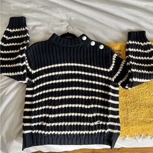 Zadig&Voltaire Striped Navy and White Sweater